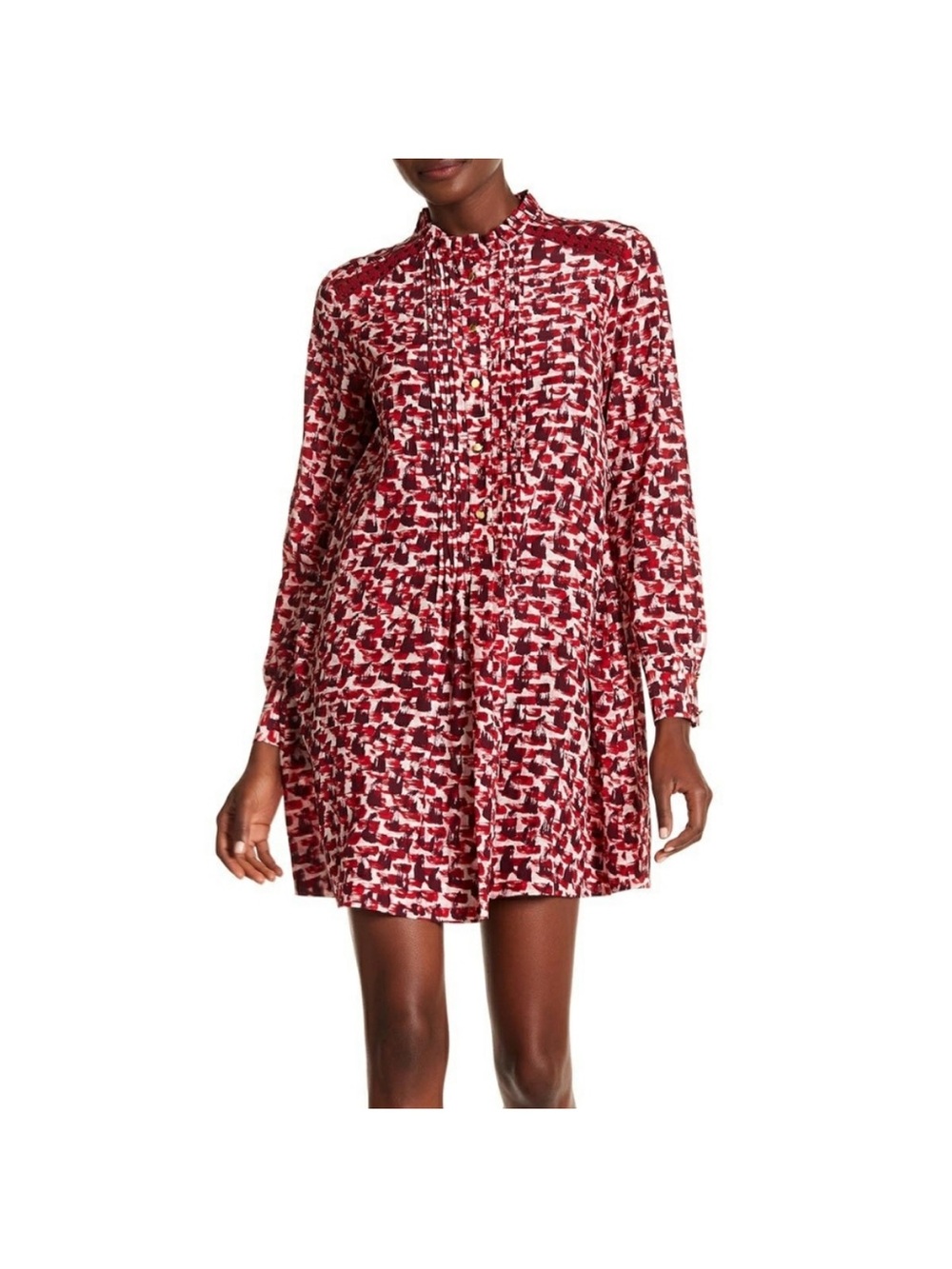 Kate Spade Print Brushed Silk Swing Dress Small